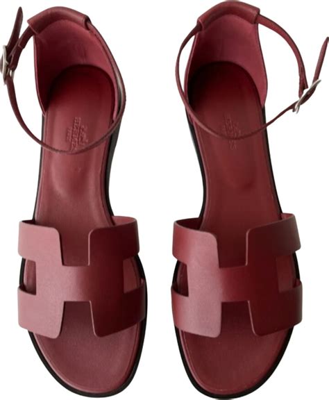 Hermès Santorini Leather Sandals 